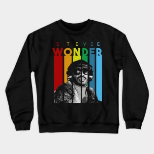 stevie wonder rainbow retro Crewneck Sweatshirt